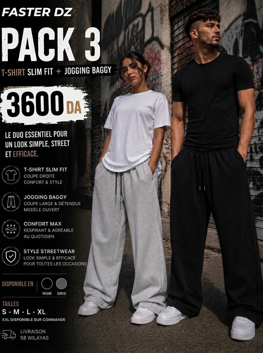 Pack Rentrée Scolaire Streetwear — FASTER DZ (6 Packs au Choix)