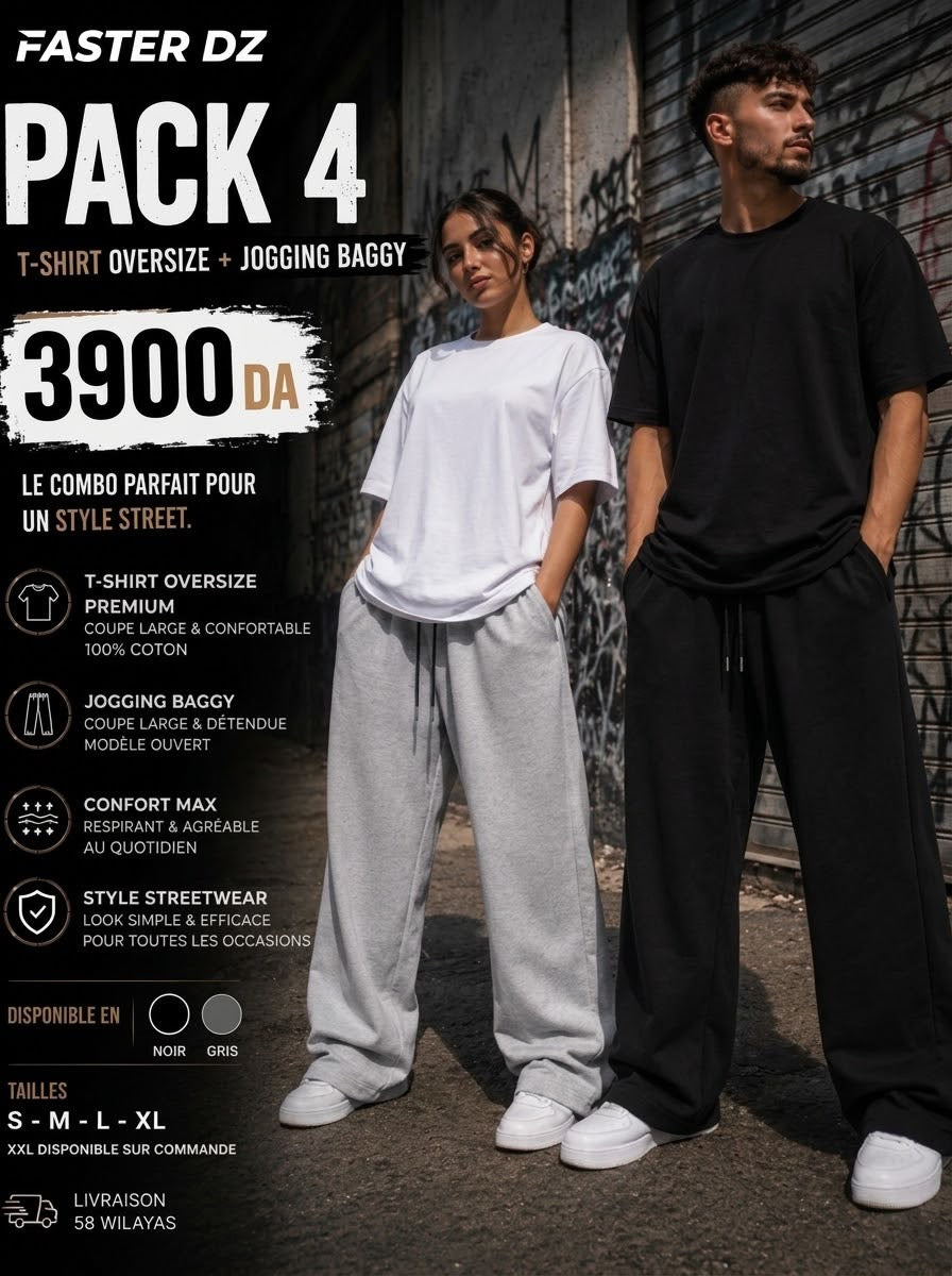 Pack Rentrée Scolaire Streetwear — FASTER DZ (6 Packs au Choix)